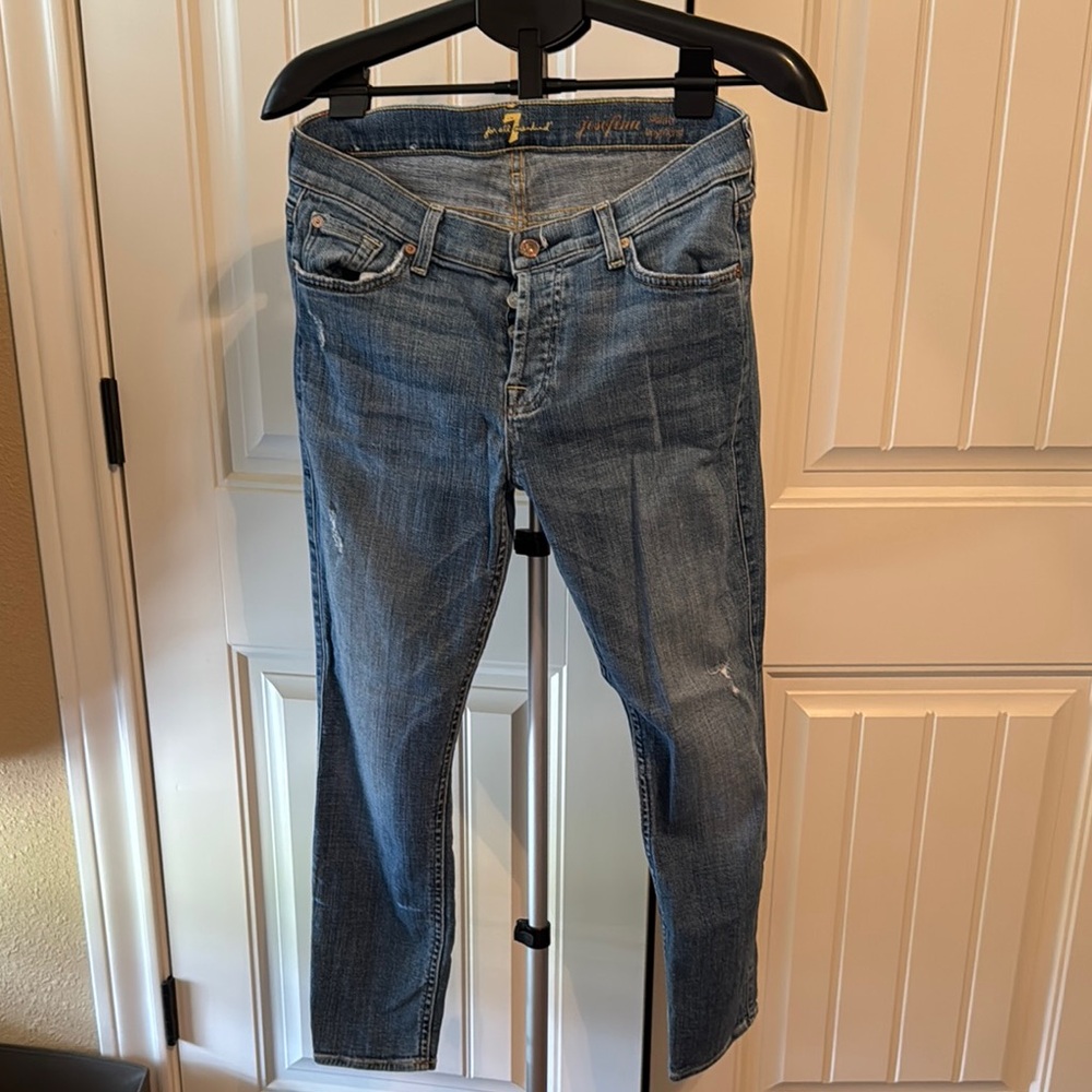 7 For All Mankind Light Blue Denim Pants